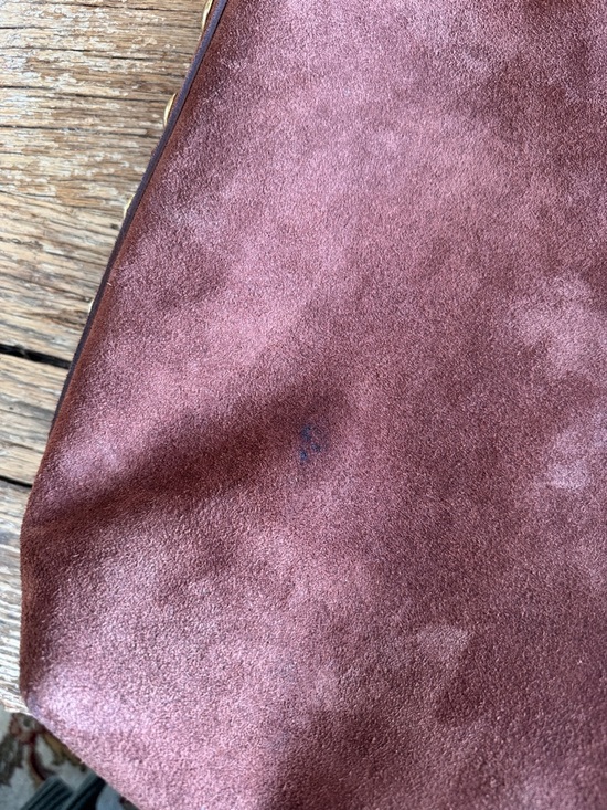 Madewell Brown Suede Shoulder Tote Bag with Studded Strap